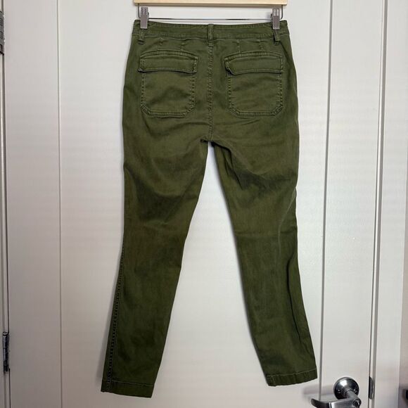 J Crew Pants Womens Sz 27 Military Green Skinny Utility Cotton Lyocell Blend - Picture 4 of 13